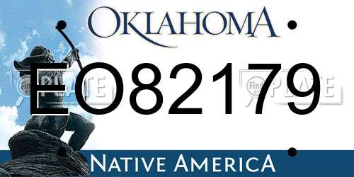 EO82179 Oklahoma License Plate