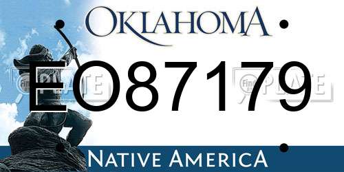 EO87179 Oklahoma License Plate