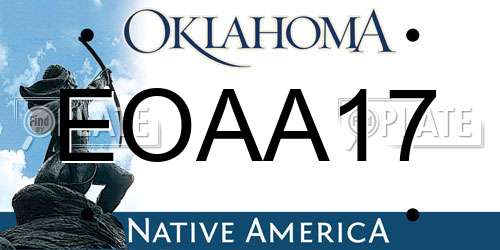 EOAA17 Oklahoma License Plate