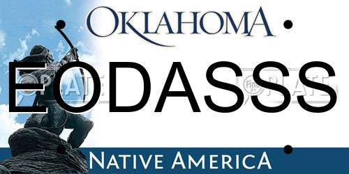 EODASSS Oklahoma License Plate