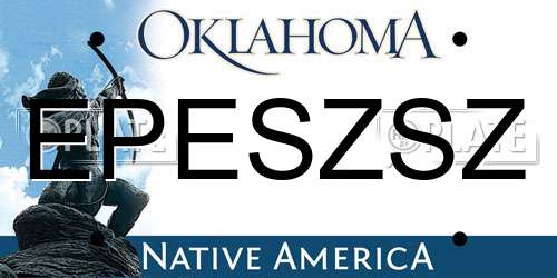 EPESZSZ Oklahoma License Plate