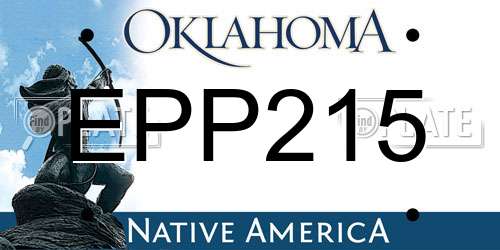 EPP215 Oklahoma License Plate