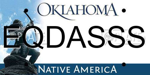 EQDASSS Oklahoma License Plate