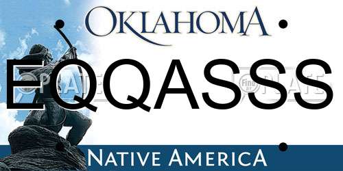 EQQASSS Oklahoma License Plate