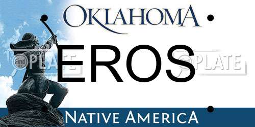 EROS Oklahoma License Plate