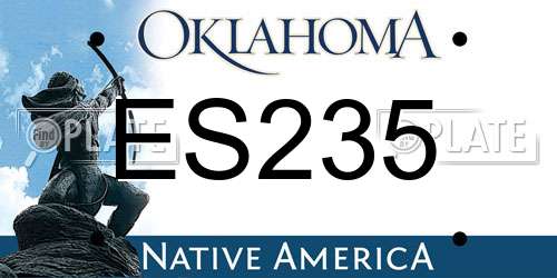 ES235 Oklahoma License Plate