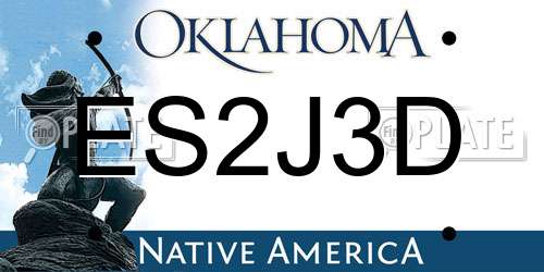 ES2J3D Oklahoma License Plate