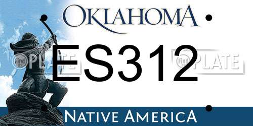 ES312 Oklahoma License Plate
