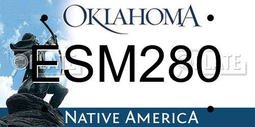ESM280 Oklahoma License Plate