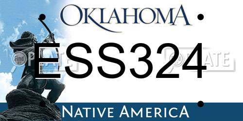 ESS324 Oklahoma License Plate