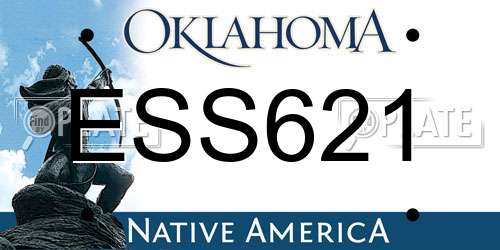 ESS621 Oklahoma License Plate