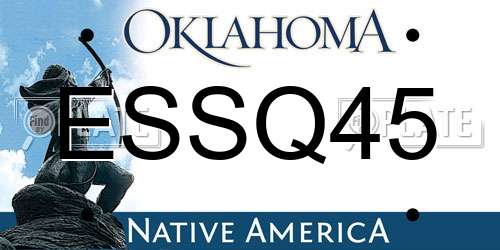 ESSQ45 Oklahoma License Plate