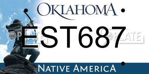 EST687 Oklahoma License Plate