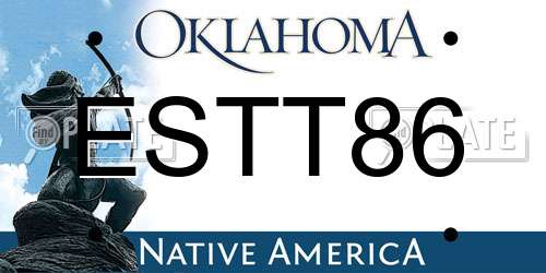ESTT86 Oklahoma License Plate
