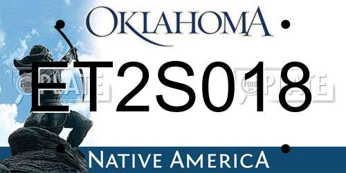 ET2S018 Oklahoma License Plate