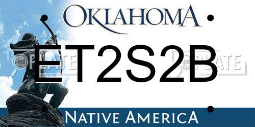 ET2S2B Oklahoma License Plate