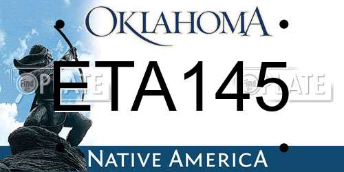 ETA145 Oklahoma License Plate