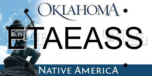 ETAEASS Oklahoma License Plate