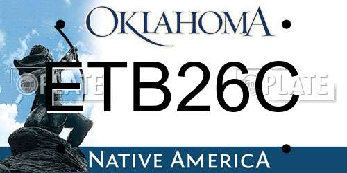 ETB26C Oklahoma License Plate