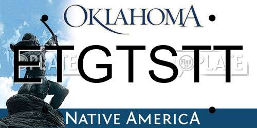 ETGTSTT Oklahoma License Plate