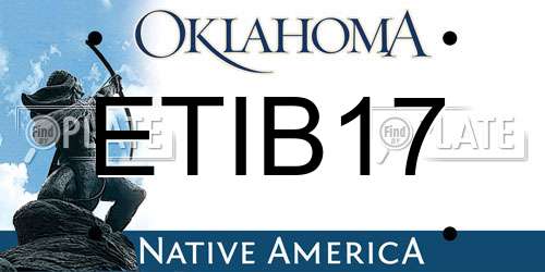 ETIB17 Oklahoma License Plate