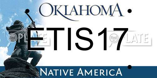 ETIS17 Oklahoma License Plate