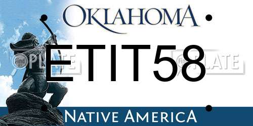 ETIT58 Oklahoma License Plate