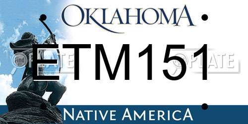 ETM151 Oklahoma License Plate