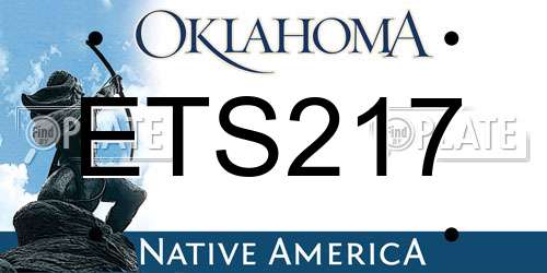 ETS217 Oklahoma License Plate