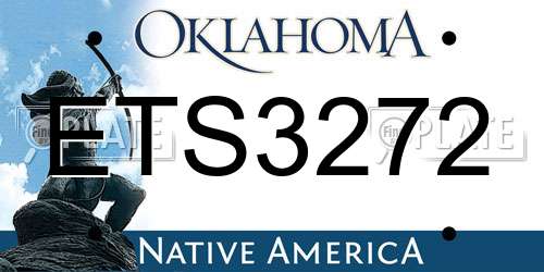 ETS3272 Oklahoma License Plate