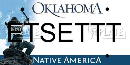 ETSETTT Oklahoma License Plate