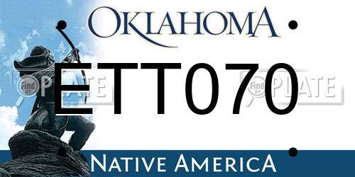 ETT070 Oklahoma License Plate