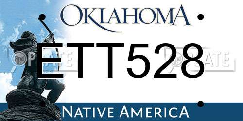 ETT528 Oklahoma License Plate