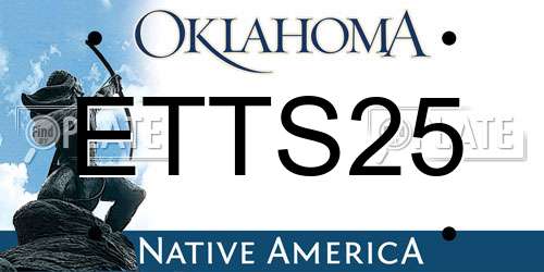 ETTS25 Oklahoma License Plate