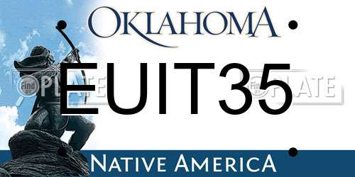 EUIT35 Oklahoma License Plate