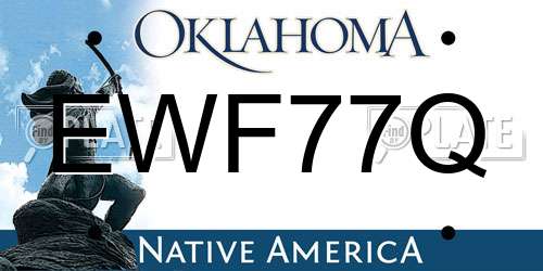 EWF77Q Oklahoma License Plate