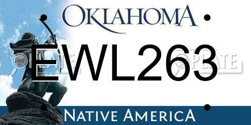 EWL263 Oklahoma License Plate
