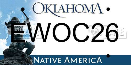 EWOC26 Oklahoma License Plate