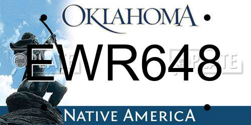 EWR648 Oklahoma License Plate