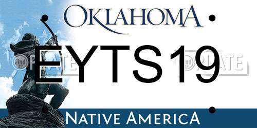 EYTS19 Oklahoma License Plate