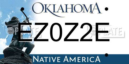 EZ0Z2E Oklahoma License Plate