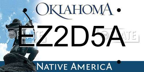EZ2D5A Oklahoma License Plate