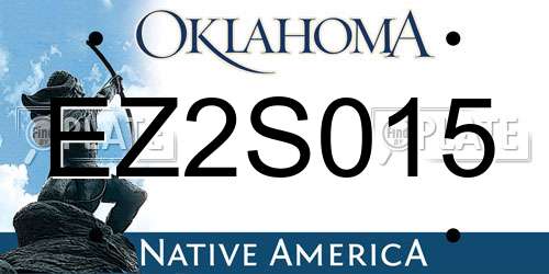 EZ2S015 Oklahoma License Plate