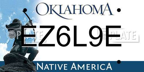 EZ6L9E Oklahoma License Plate