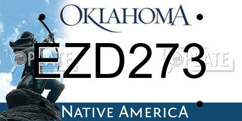 EZD273 Oklahoma License Plate