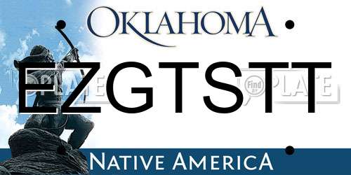 EZGTSTT Oklahoma License Plate