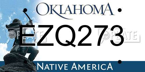 EZQ273 Oklahoma License Plate