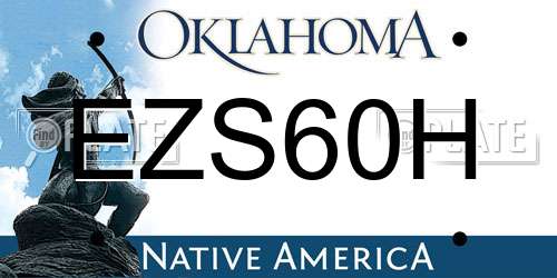 EZS60H Oklahoma License Plate