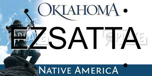 EZSATTA Oklahoma License Plate