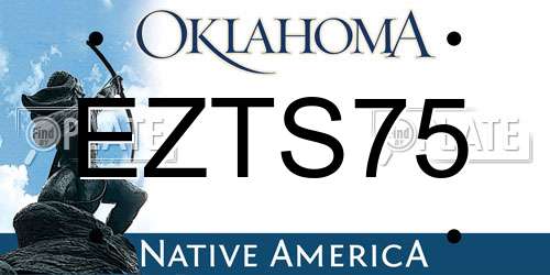 EZTS75 Oklahoma License Plate